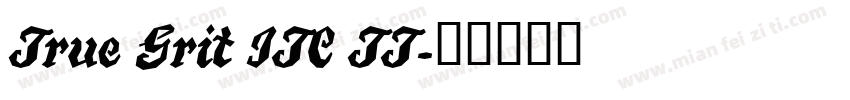 True Grit ITC TT字体转换